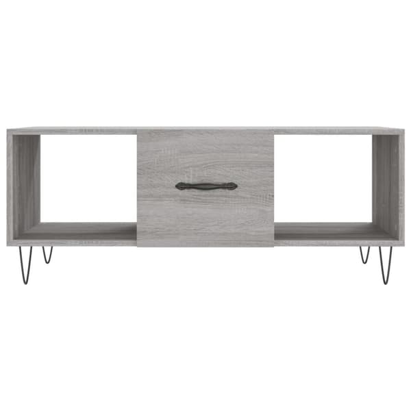 vidaXL Sohvapöytä harmaa Sonoma 102x50x40 cm tekninen puu