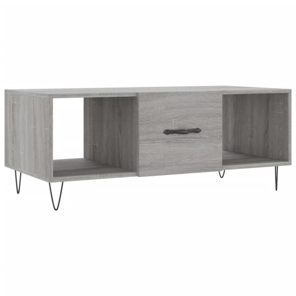 vidaXL Sohvapöytä harmaa Sonoma 102x50x40 cm tekninen puu