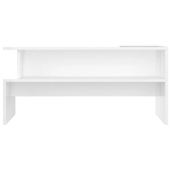 vidaXL sofabord 90x55x42,5 cm konstrueret træ hvid højglans