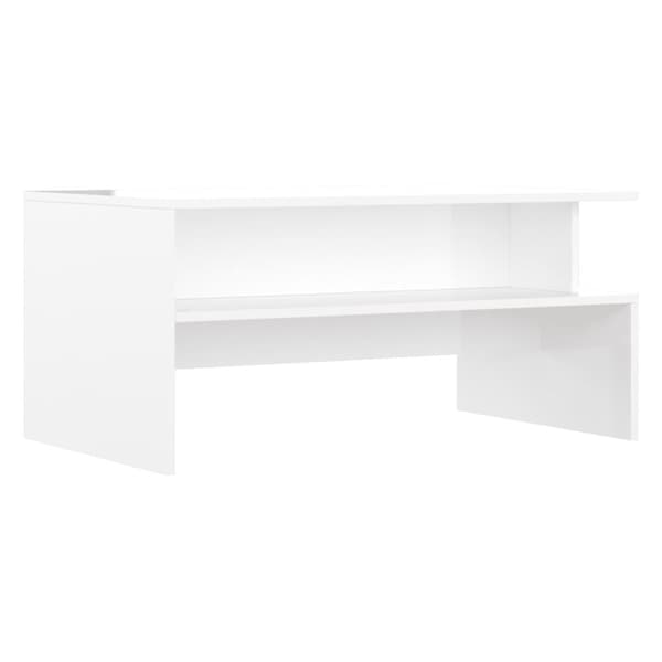 vidaXL sofabord 90x55x42,5 cm konstrueret træ hvid højglans