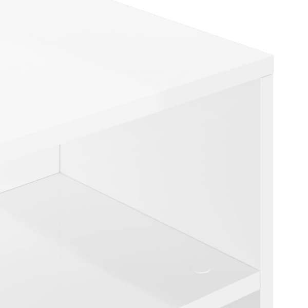 vidaXL sofabord 90x55x42,5 cm konstrueret træ hvid højglans