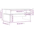Miniatyrbillede 9 af 9: vidaXL sofabord 90x55x42,5 cm konstrueret træ hvid højglans