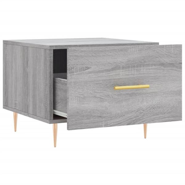 vidaXL sofabord 50x50x40 cm konstrueret træ grå sonoma-eg