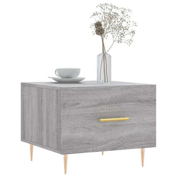 vidaXL sofabord 50x50x40 cm konstrueret træ grå sonoma-eg