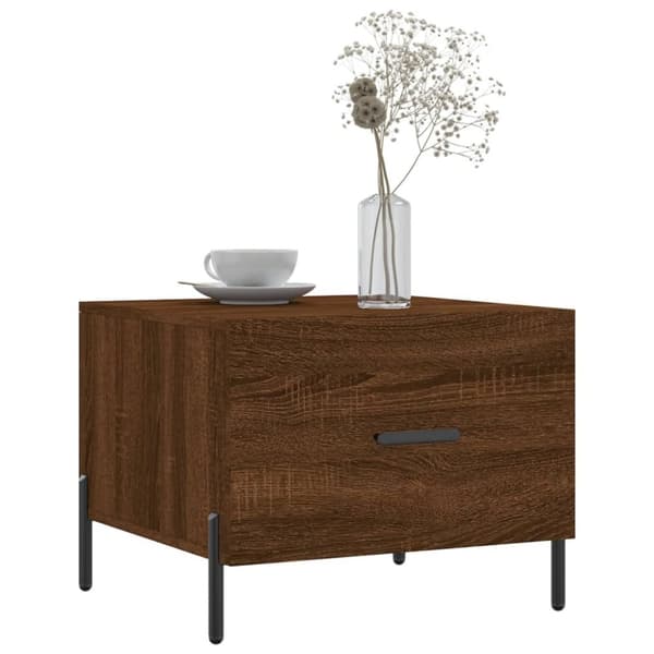vidaXL Salongbord brun eik 50x50x40 cm konstruert tre