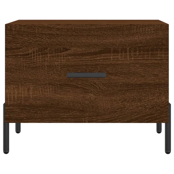 vidaXL Salongbord brun eik 50x50x40 cm konstruert tre