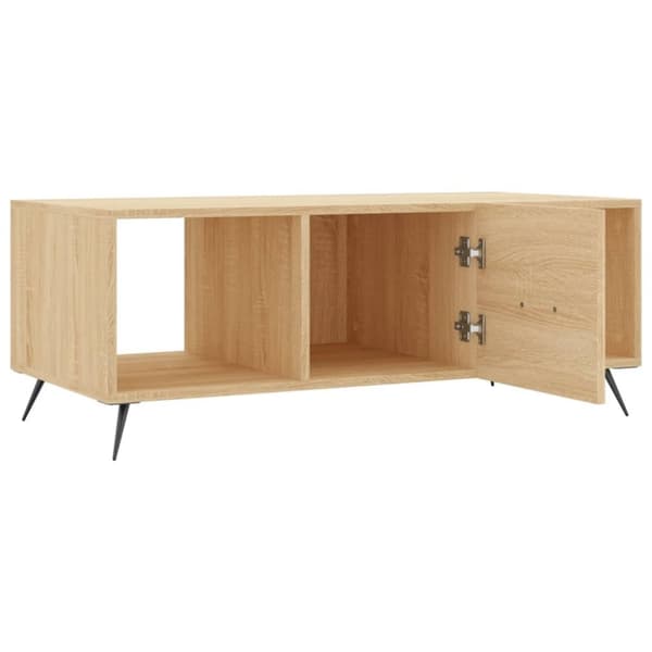vidaXL Soffbord sonoma-ek 102x50x40 cm konstruerat trä