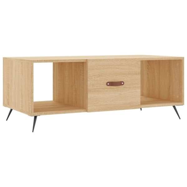 vidaXL Soffbord sonoma-ek 102x50x40 cm konstruerat trä