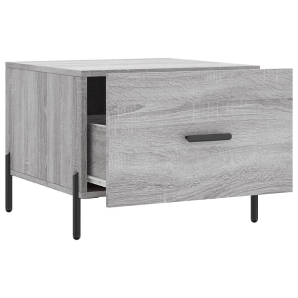 vidaXL sofabord 50x50x40 cm konstrueret træ grå sonoma-eg