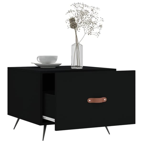 vidaXL sofabord 50x50x40 cm konstrueret træ sort