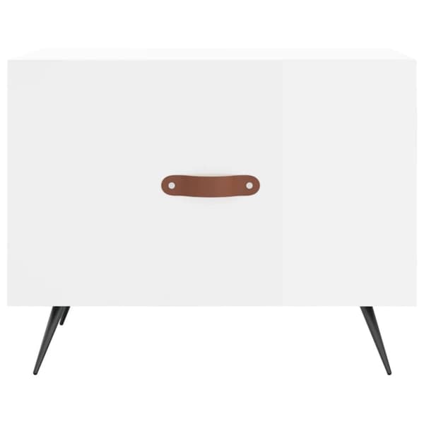 vidaXL Soffbord vit högglans 50x50x40 cm konstruerat trä