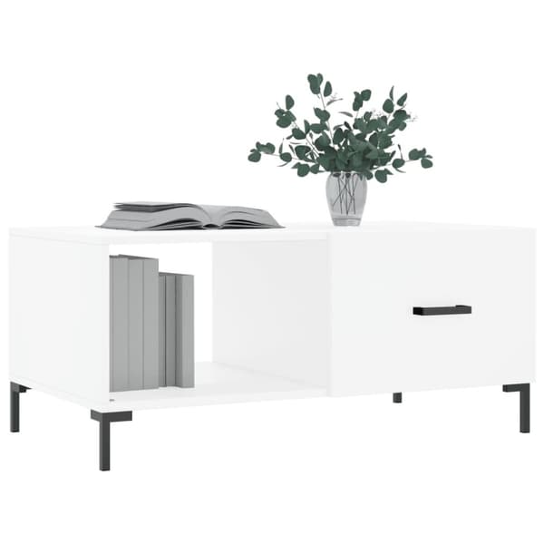 vidaXL Soffbord vit 90x50x40 cm konstruerat trä