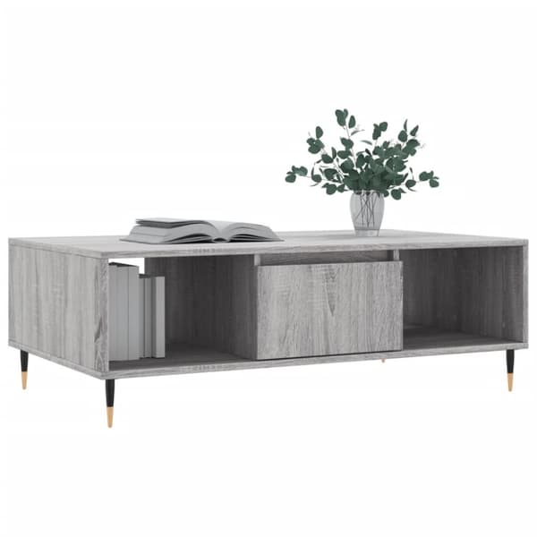 vidaXL sofabord 104x60x35 cm konstrueret træ grå sonoma-eg
