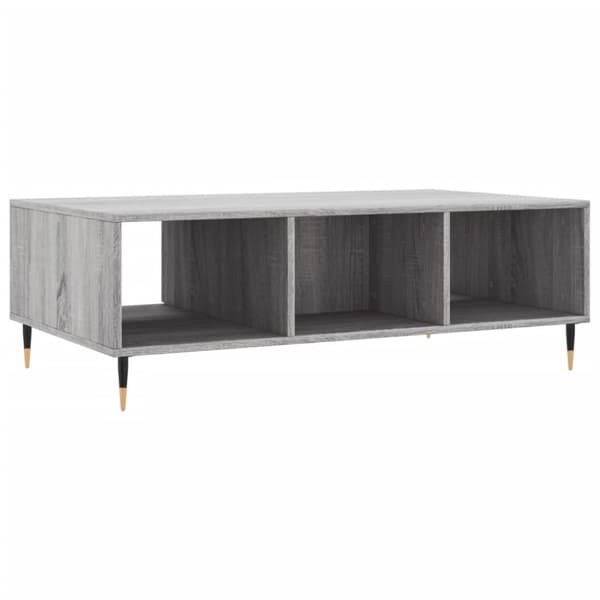 vidaXL Sohvapöytä harmaa Sonoma 104x60x35 cm tekninen puu