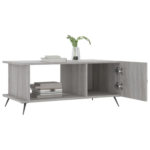 vidaXL sofabord 90x50x40 cm konstrueret træ grå sonoma-eg