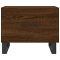 Miniatyrbillede 5 af 11: vidaXL sofabord 50x50x40 cm konstrueret træ brun egetræsfarve