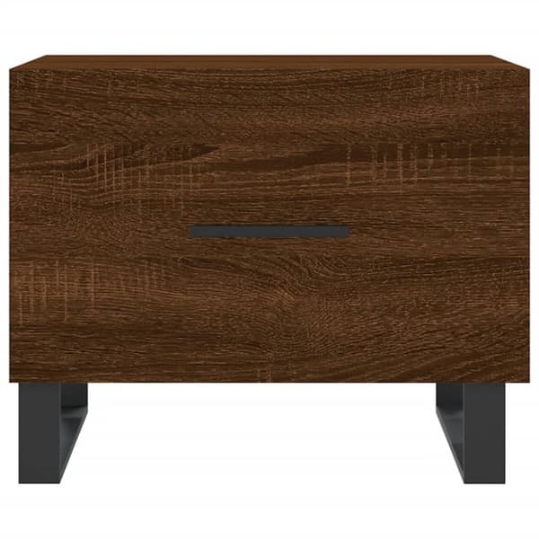 vidaXL sofabord 50x50x40 cm konstrueret træ brun egetræsfarve