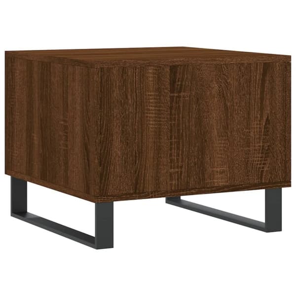 vidaXL sofabord 50x50x40 cm konstrueret træ brun egetræsfarve