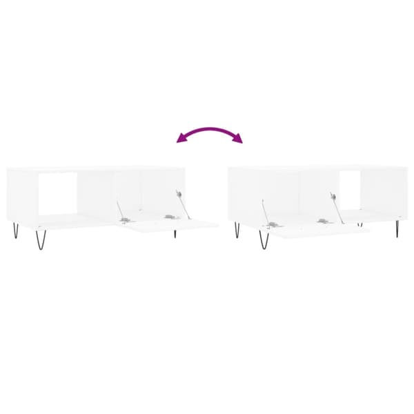 vidaXL Soffbord vit 90x50x40 cm konstruerat trä