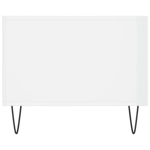 vidaXL Salongbord høyglans hvit 90x50x40 cm konstruert tre