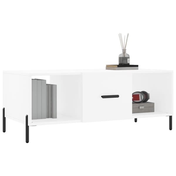 vidaXL Soffbord vit 102x50x40 cm konstruerat trä