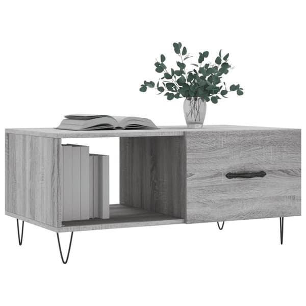 vidaXL Salongbord grå sonoma 90x50x40 cm konstruert tre