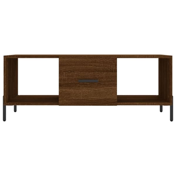 vidaXL sofabord 102x50x40 cm konstrueret træ brun egetræsfarve