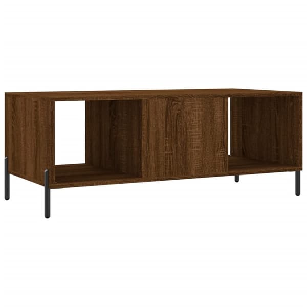 vidaXL sofabord 102x50x40 cm konstrueret træ brun egetræsfarve