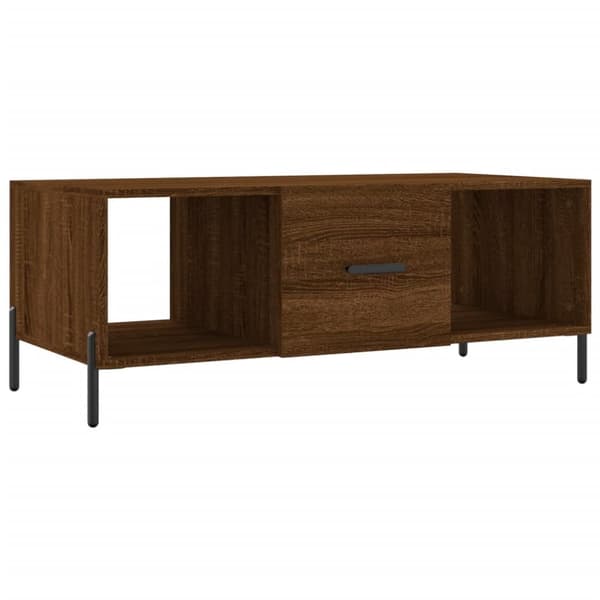 vidaXL sofabord 102x50x40 cm konstrueret træ brun egetræsfarve
