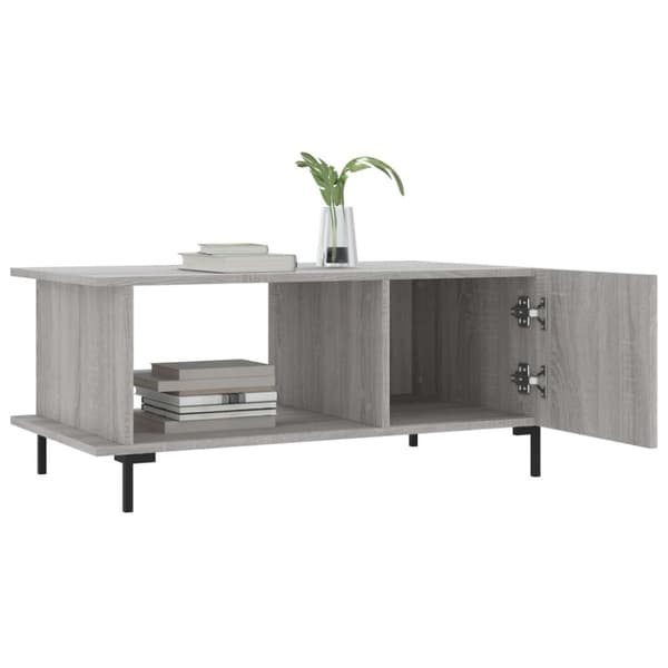 vidaXL sofabord 90x50x40 cm konstrueret træ grå sonoma-eg