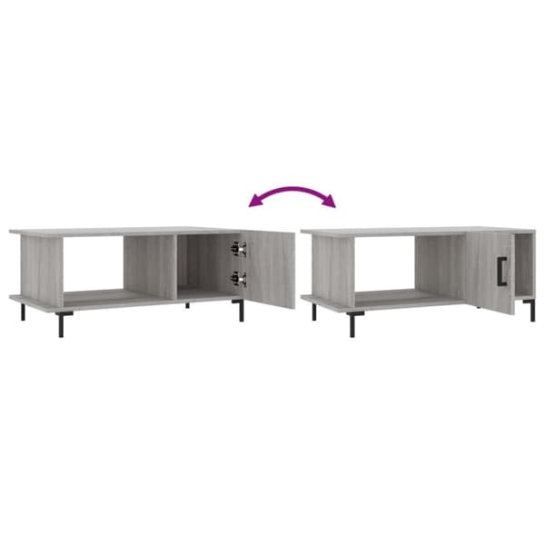 vidaXL sofabord 90x50x40 cm konstrueret træ grå sonoma-eg