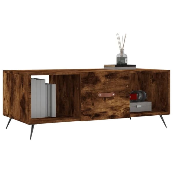 vidaXL sofabord 102x50x40 cm konstrueret træ røget egetræsfarve