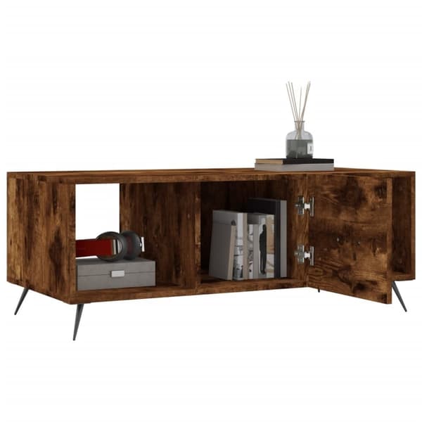 vidaXL sofabord 102x50x40 cm konstrueret træ røget egetræsfarve