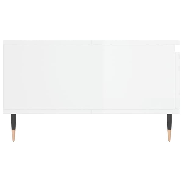 vidaXL sofabord 90x60x35 cm konstrueret træ hvid højglans