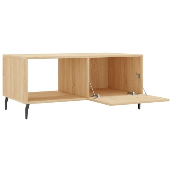 vidaXL Soffbord sonoma-ek 90x50x40 cm konstruerat trä