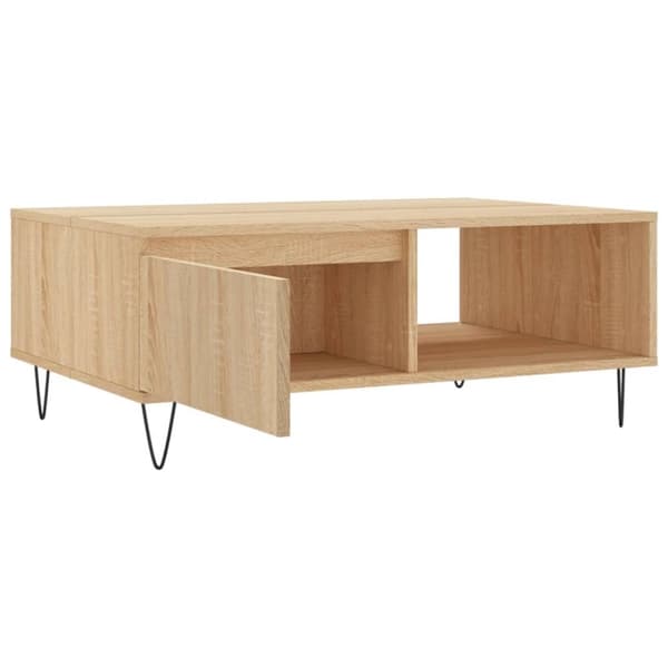 vidaXL Salongbord sonoma eik 90x60x35 cm konstruert tre