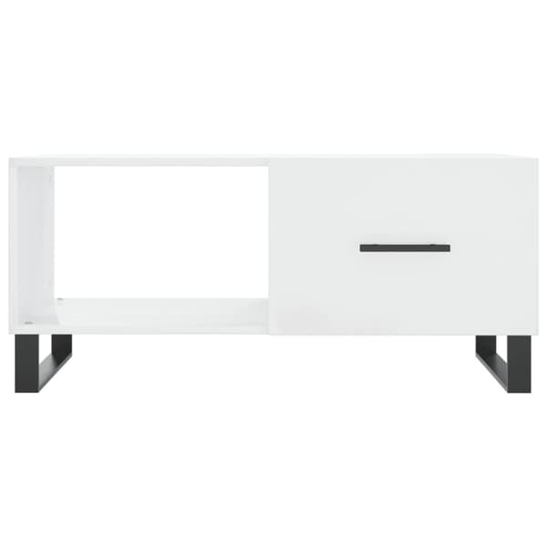 vidaXL sofabord 90x50x40 cm konstrueret træ hvid højglans