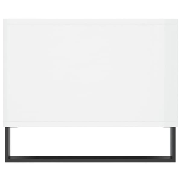 vidaXL sofabord 90x50x40 cm konstrueret træ hvid højglans