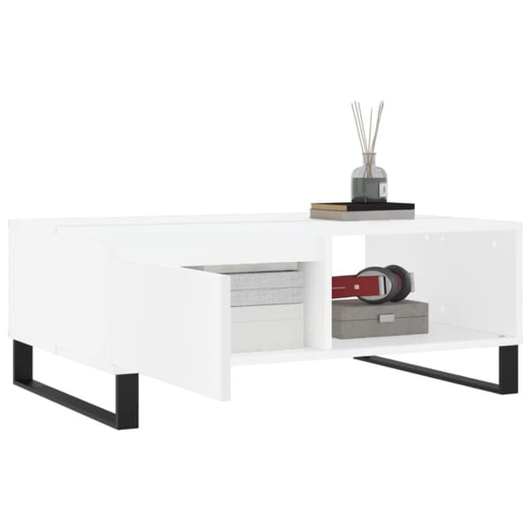 vidaXL Soffbord vit 90x60x35 cm konstruerat trä