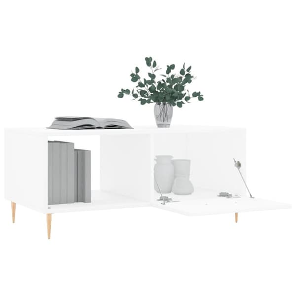 vidaXL Salongbord hvit 90x50x40 cm konstruert tre