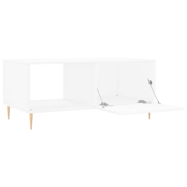 vidaXL Salongbord hvit 90x50x40 cm konstruert tre