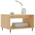 Miniatyrbillede 3 af 9: vidaXL sofabord 60x50x40 cm konstrueret træ sonoma-eg