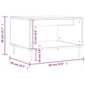 Miniatyrbillede 9 af 9: vidaXL sofabord 60x50x40 cm konstrueret træ sonoma-eg