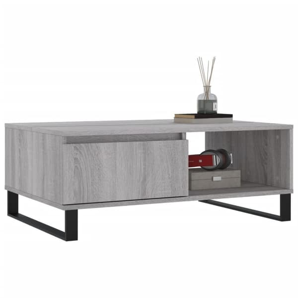 vidaXL sofabord 90x60x35 cm konstrueret træ grå sonoma-eg