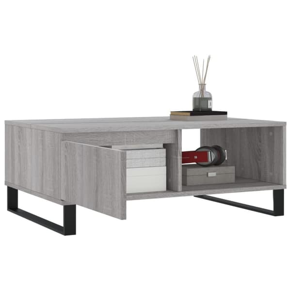 vidaXL sofabord 90x60x35 cm konstrueret træ grå sonoma-eg