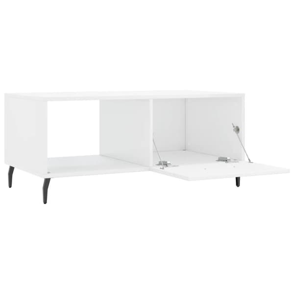 vidaXL Salongbord høyglans hvit 90x50x40 cm konstruert tre