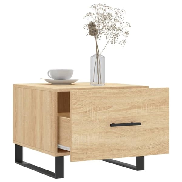 vidaXL Salongbord sonoma eik 50x50x40 cm konstruert tre