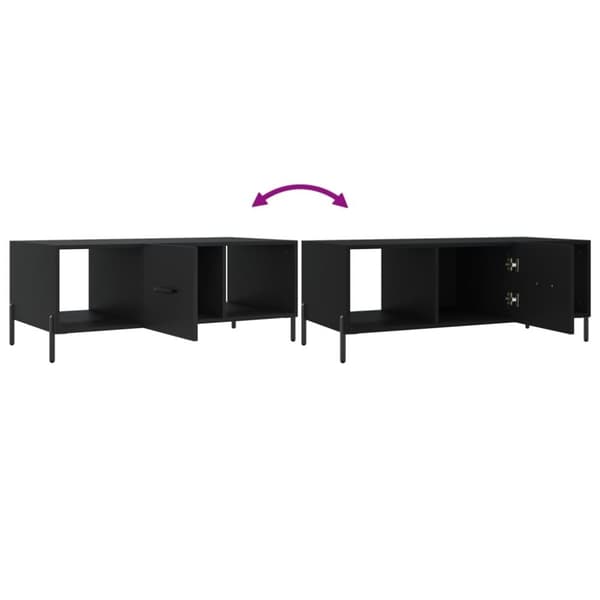 vidaXL Salongbord svart 102x50x40 cm konstruert tre