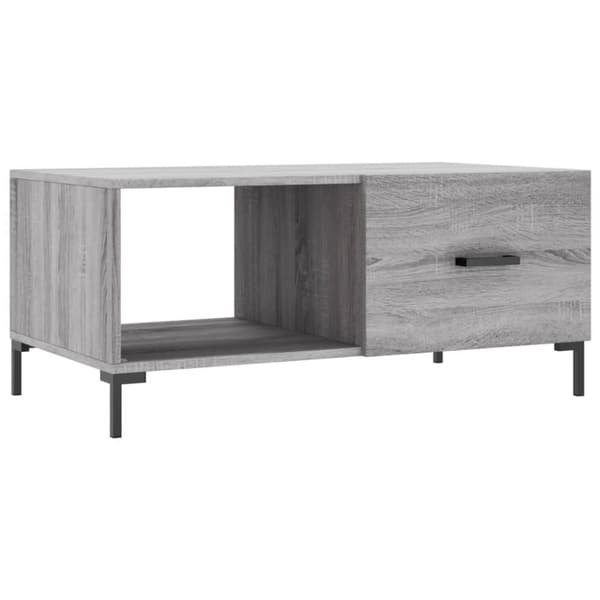 vidaXL Soffbord grå sonoma 90x50x40 cm konstruerat trä