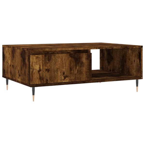 vidaXL sofabord 90x60x35 cm konstrueret træ røget egetræsfarve